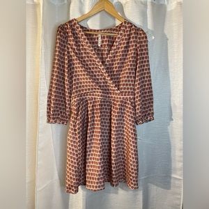Willow and clay 3/4 sleeve v neck dress size medium